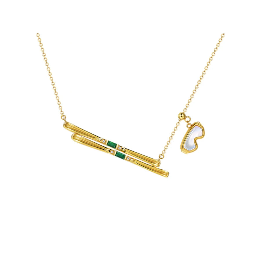 Downhill Ski Necklace
