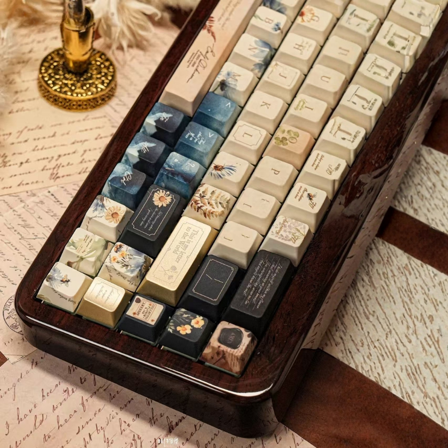 Emily Dickinson Floral Art Keycaps