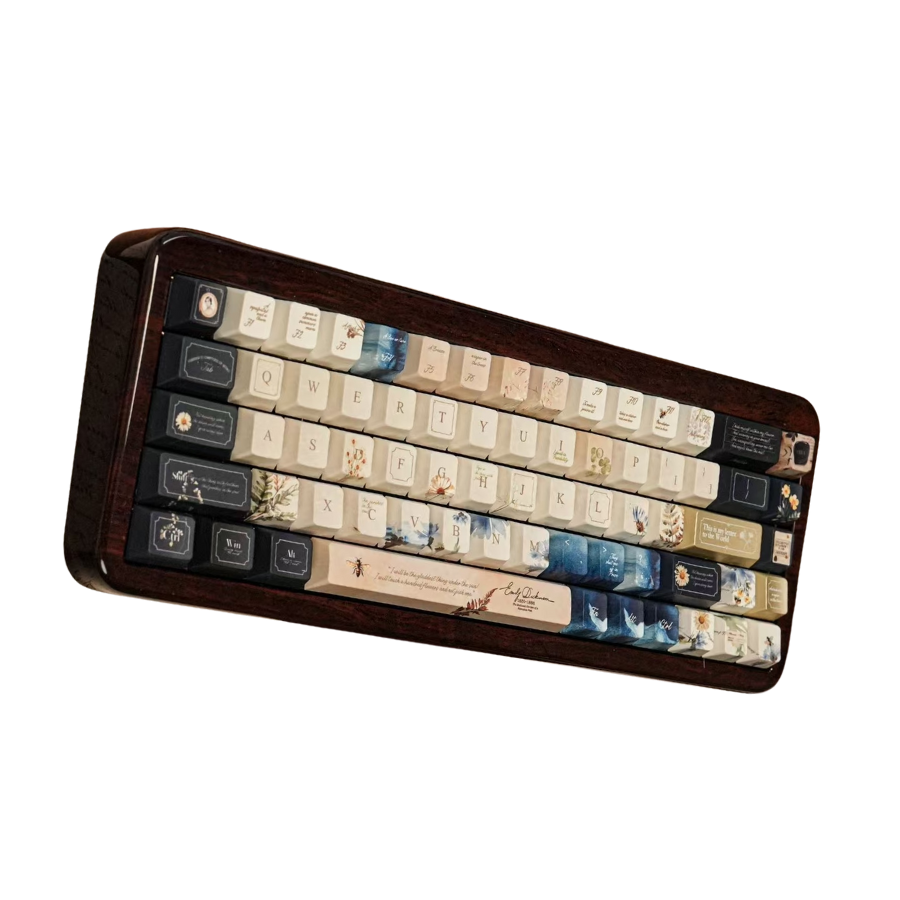 Emily Dickinson Floral Art Keycaps