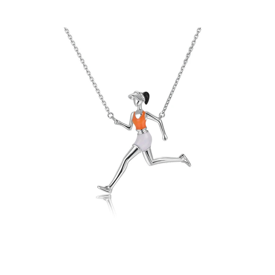 Runing Girl Necklace